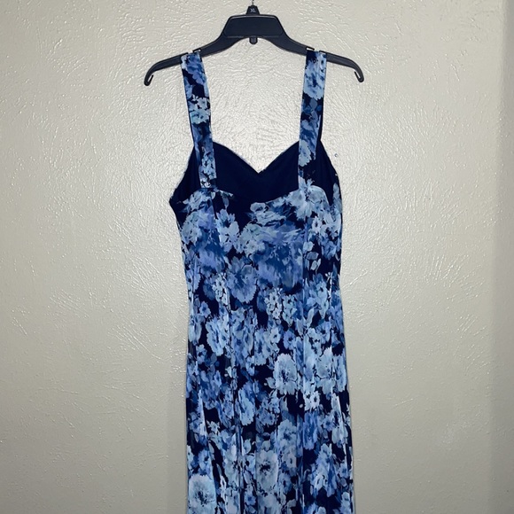 D B Established 1962 Blue Floral Dress 2 piece size 16 - Picture 5 of 12